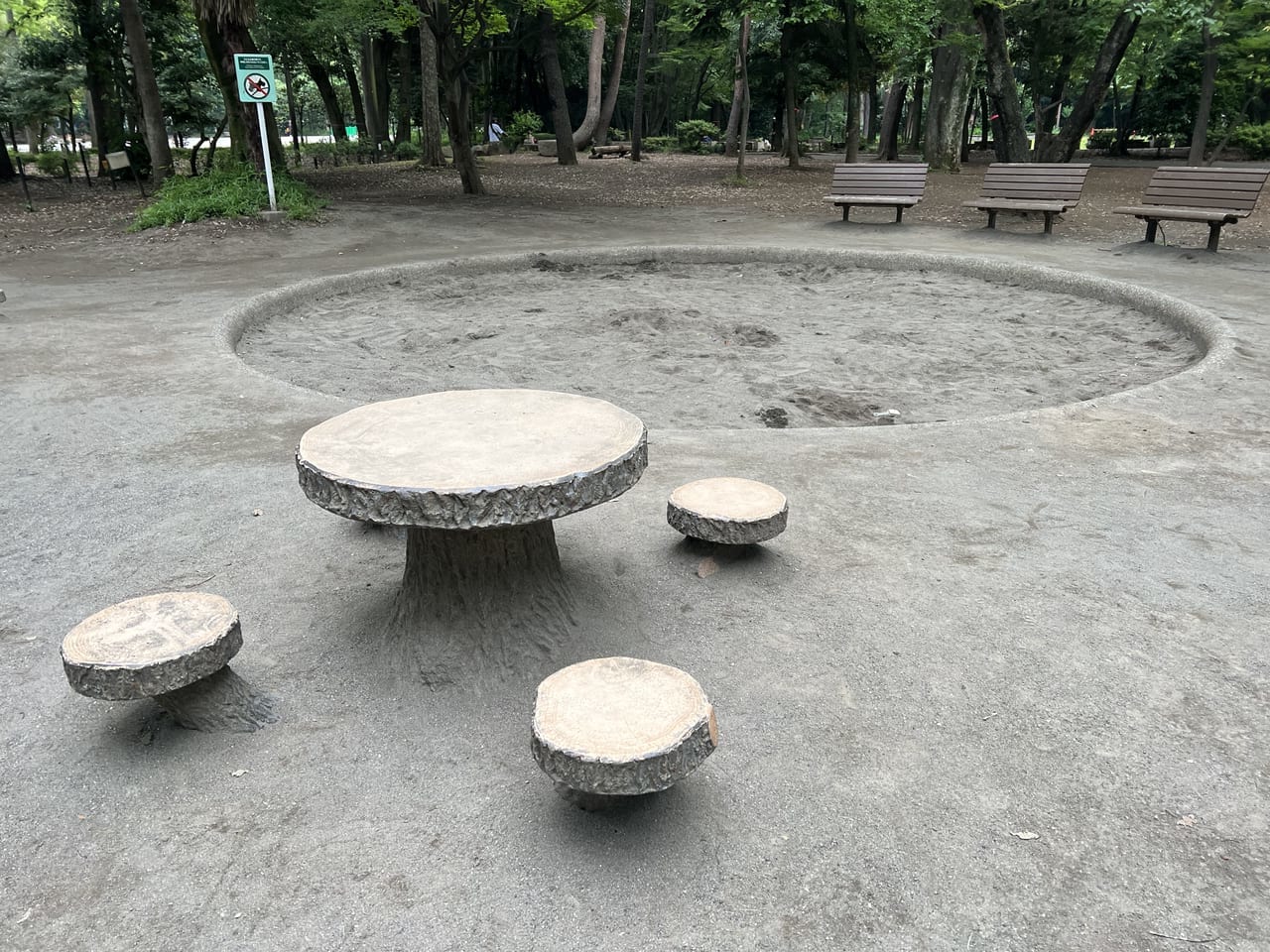 林試の森公園の砂場