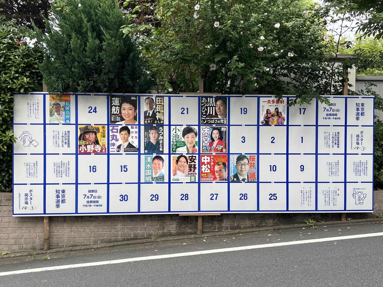 東京都知事選挙のポスター
