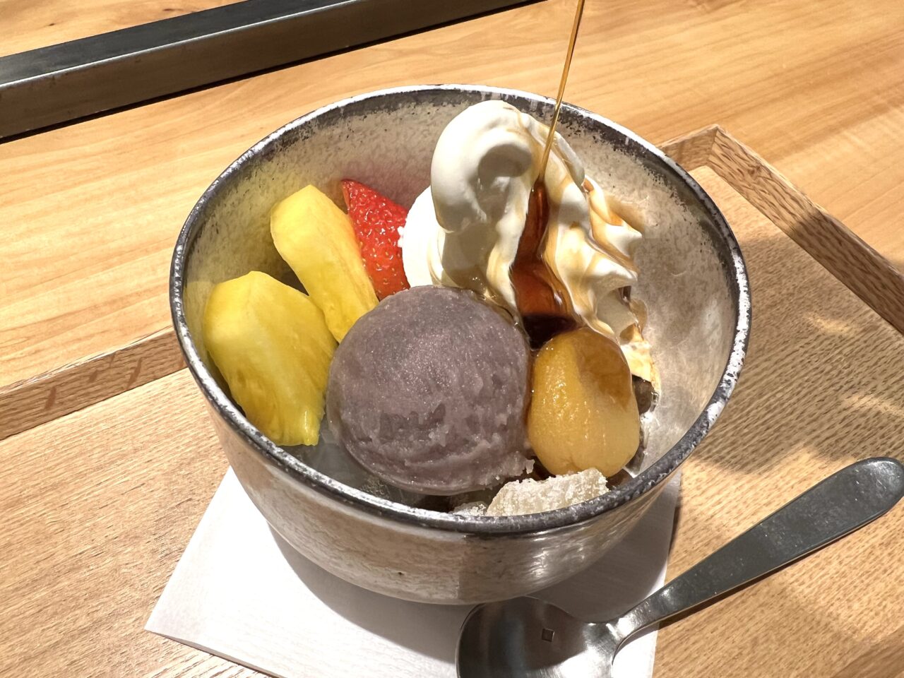 銀座立田野のクリームあんみつ